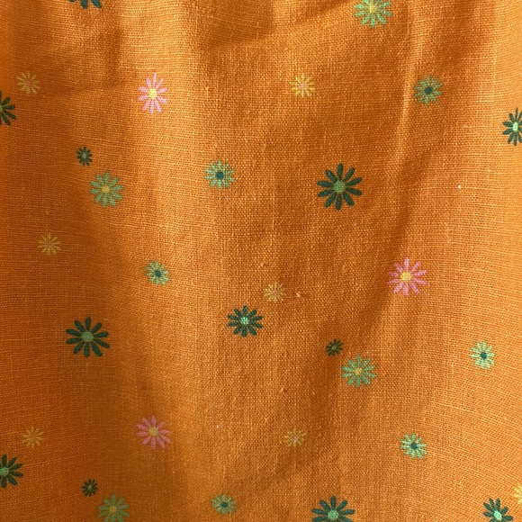 Abound orange linen blend tank 1960s 1970s - Picture 2 of 6